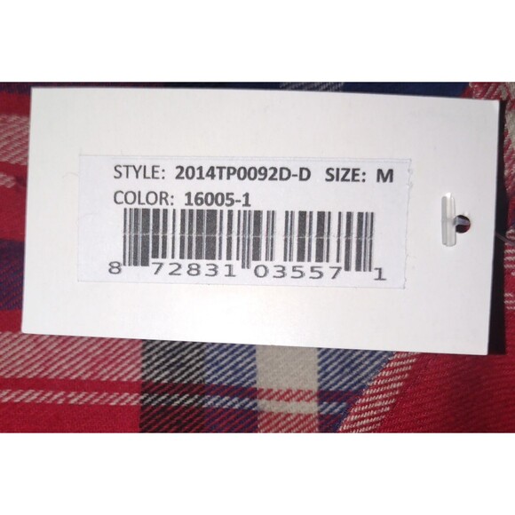 Get Lucky Los Angeles Lightweight Flannel Women's Medium Red Plaid NEW w/ TAGS - Picture 5 of 5